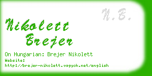 nikolett brejer business card